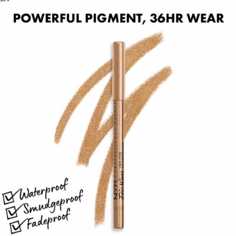 Gold Eyeliner NYX Epic Wear Stick Gold Plated Metallic Waterproof Pencil NEW